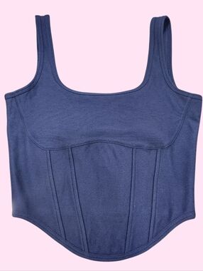 Victoria's Secret PINK navy blue corset top.  In like new condition Size M